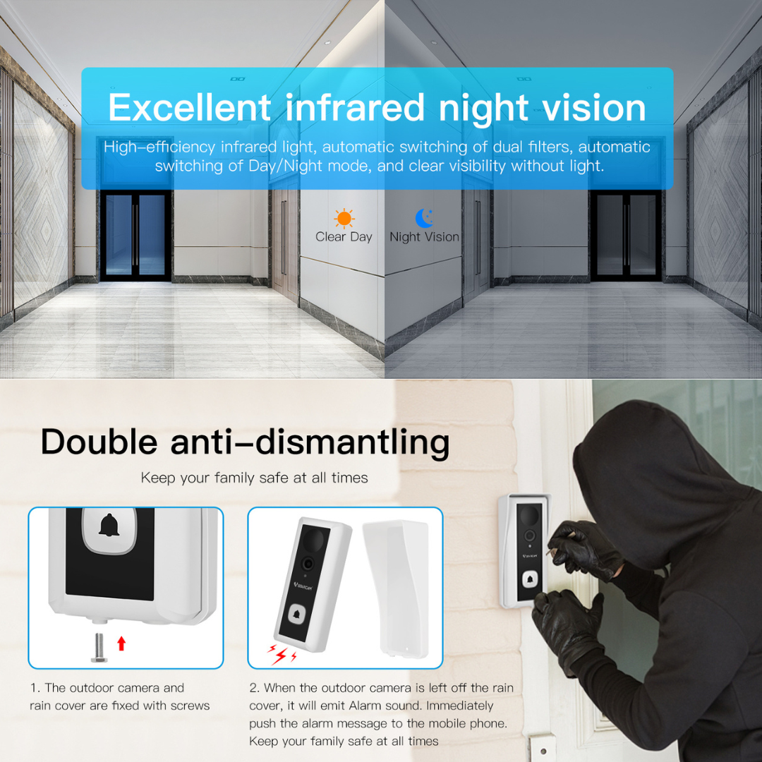 VSTARCAM DB6 Smart WIFI Video Doorbell with Chime