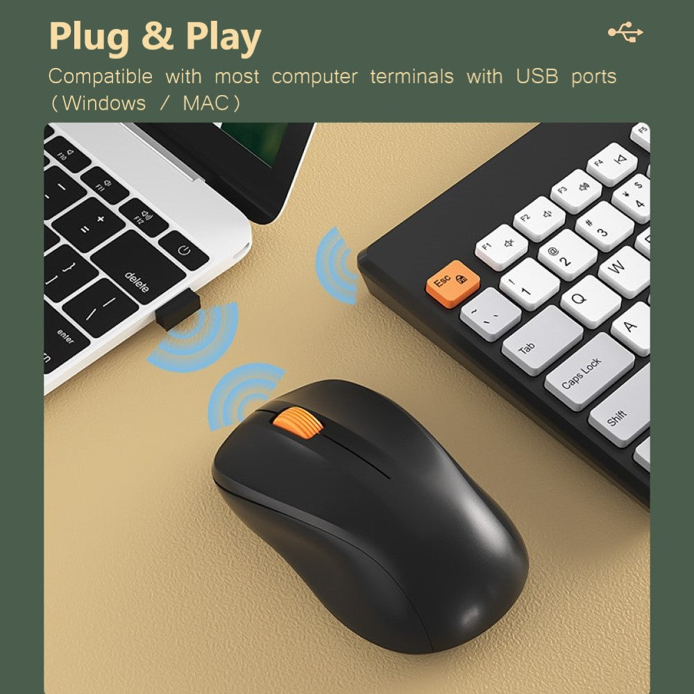 BOW Wireless Keyboard Mouse Ergonomic Home Office