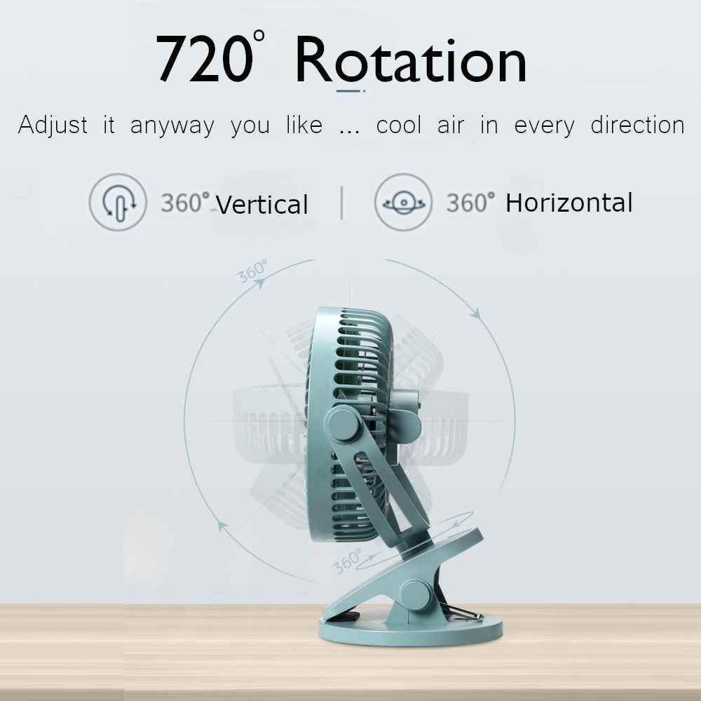 J400 Mini Desktop USB Clip Fan