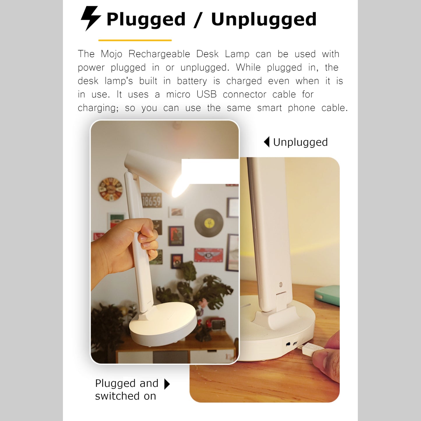Mojo Rechargeable Desk Lamp