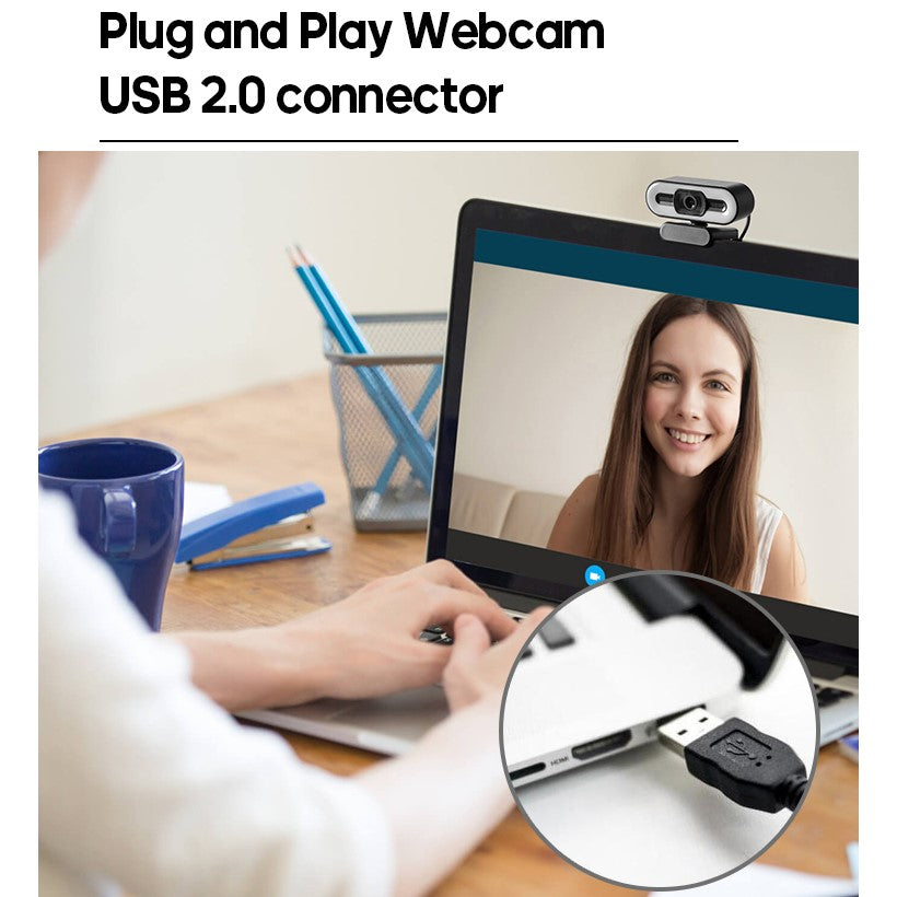 Mojo HD 4K Webcam: Auto Focus & LED for PC & Mac