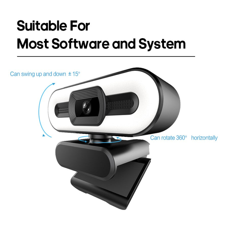 Mojo HD 4K Webcam: Auto Focus & LED for PC & Mac