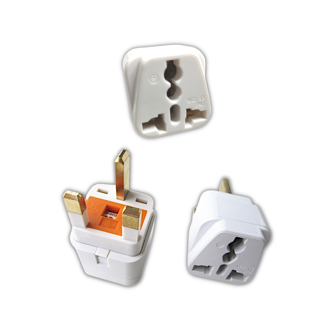 Universal 3 Pin Adapter with Protective Fuse