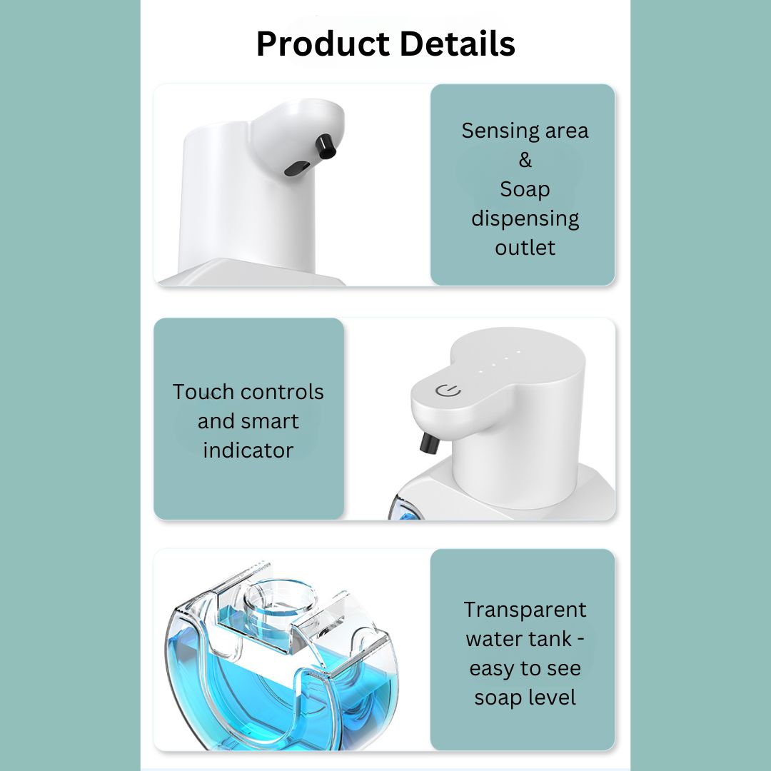 Bubbleman 4 Rechargeable Automatic Soap Dispenser 430ml Capacity