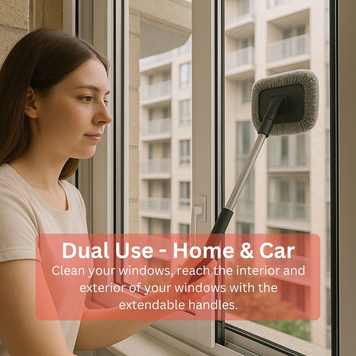 Car Window Screening Cleaning Mop Window Cleaner