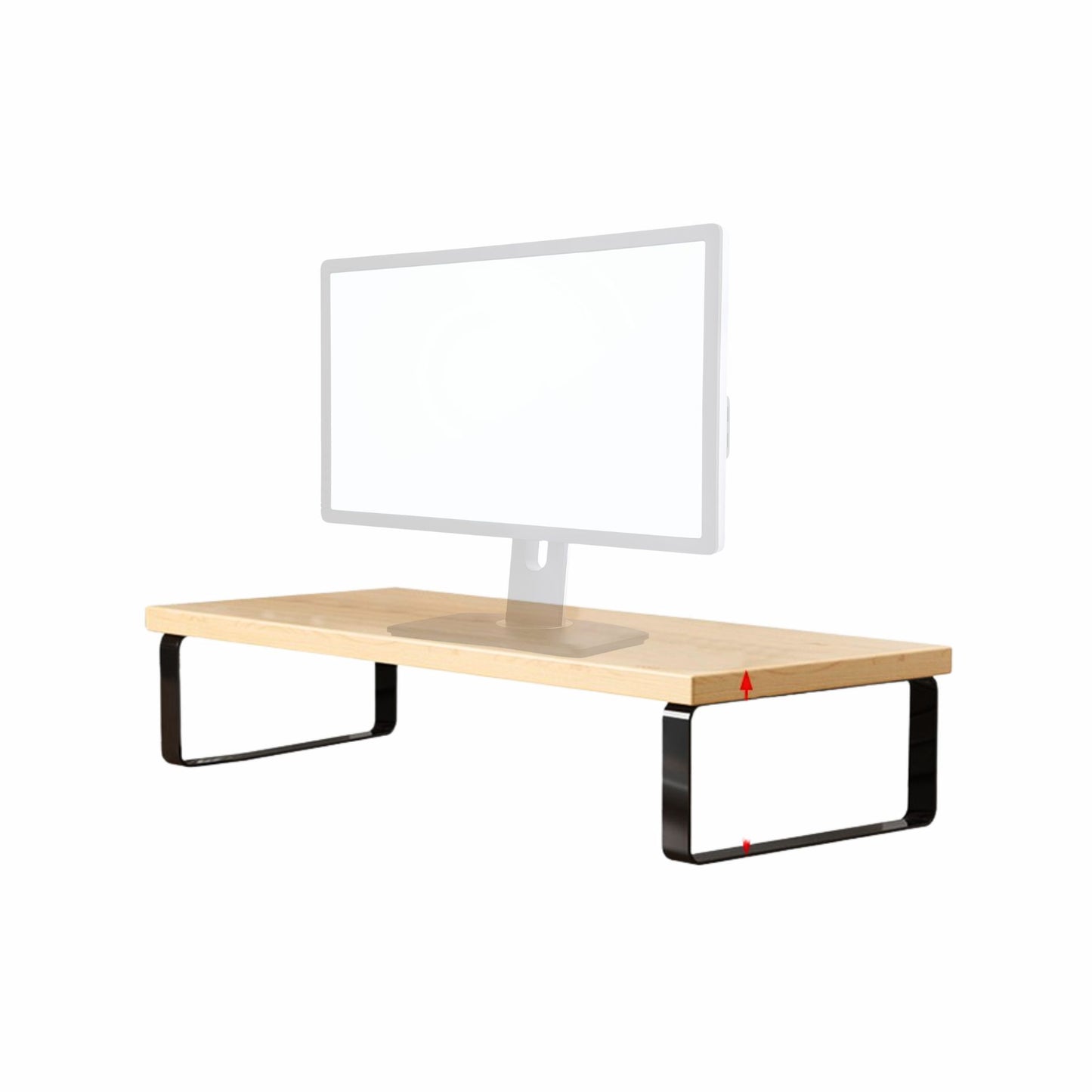Mojo Wooden Monitor Stand Office Organizer