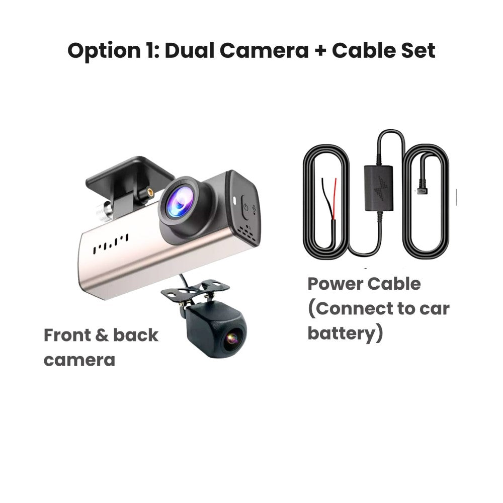 Mojo Car Camera 3 EZDL Dual HD Front and Back Camera Dash Cam