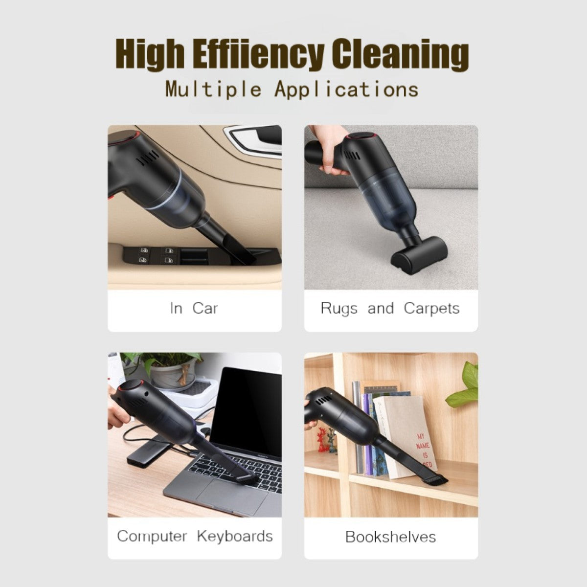Helliboo Cordless Car Vacuum Cleaner 9800pa Power