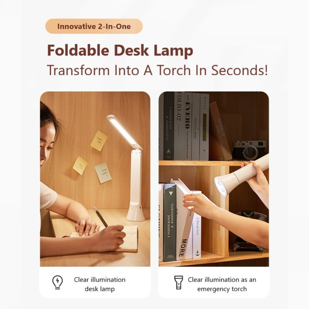 Mojo Rechargeable Foldable LED Desk Lamp with Torch and 1800mAh