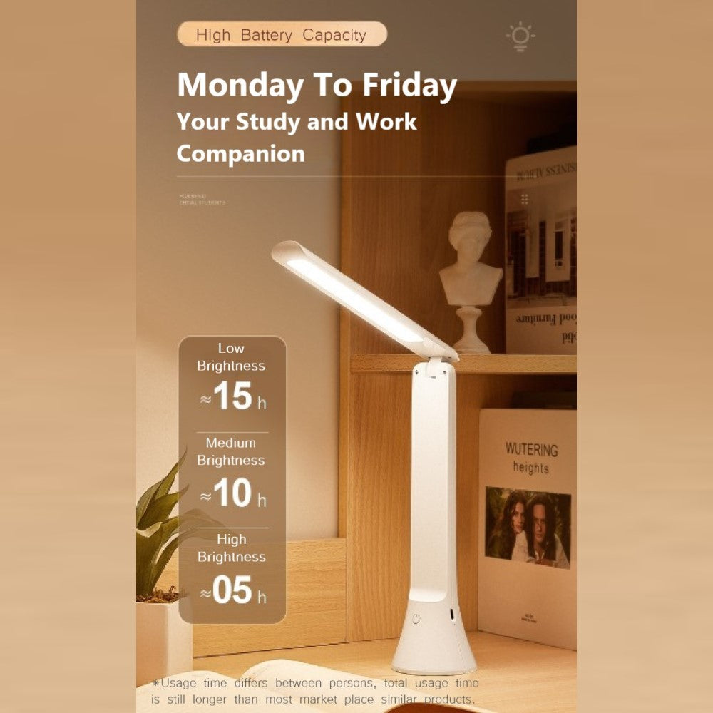 Mojo Rechargeable Foldable LED Desk Lamp with Torch and 1800mAh