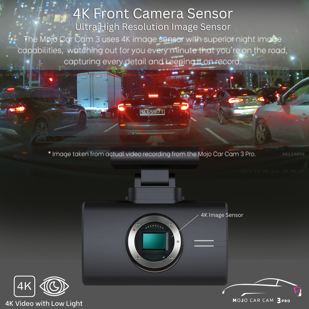 Mojo Car Cam 3 Pro 4K Front and Back HD Car Camera