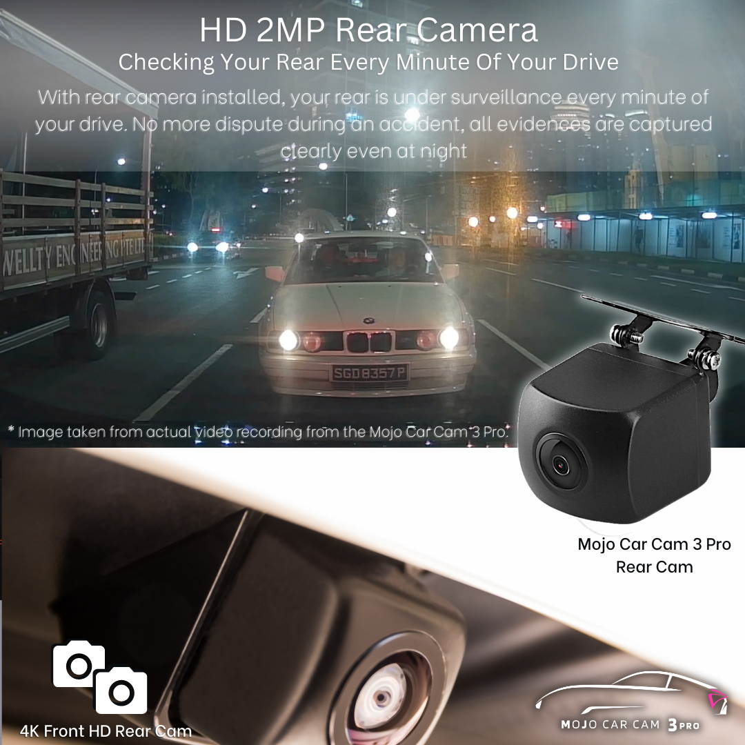 Mojo Car Cam 3 Pro 4K Front and Back HD Car Camera