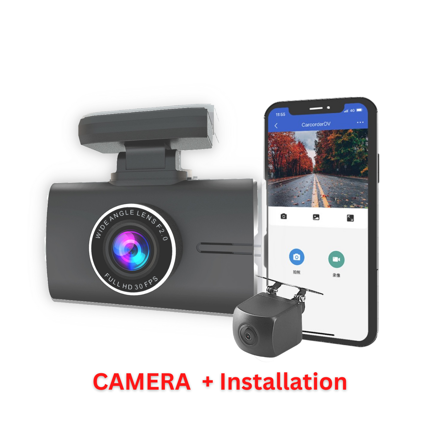 Mojo Car Cam 3 Pro 4K Front and Back HD Car Camera