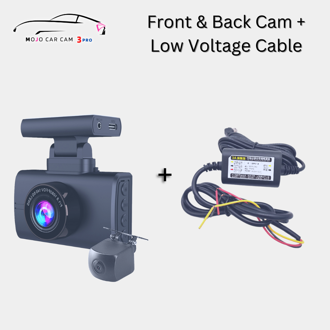 Mojo Car Cam 3 Pro 4K Front and Back HD Car Camera