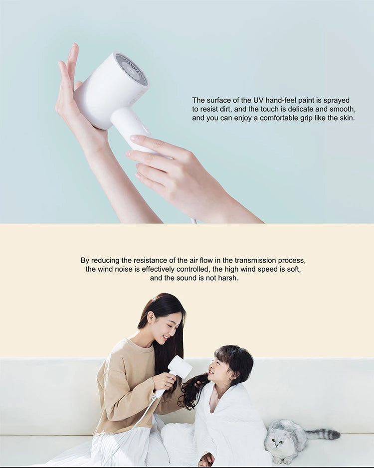 Xiaomi H300 1600W Negative Ion Hair Dryer with Constant Temperature