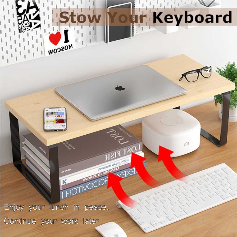 Mojo Wooden Monitor Stand Office Organizer